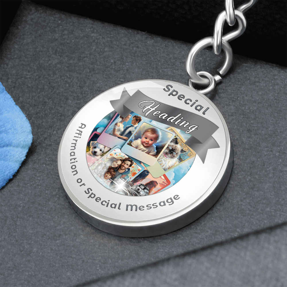 Custom Designed Personal Affirmation Circle Keychain - Design ServiceMore Than Charms