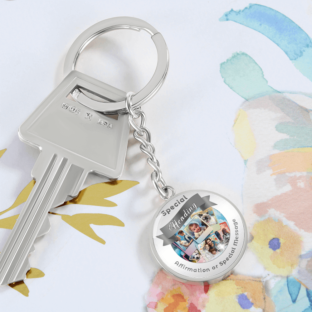 Custom Designed Personal Affirmation Circle Keychain - Design ServiceMore Than Charms