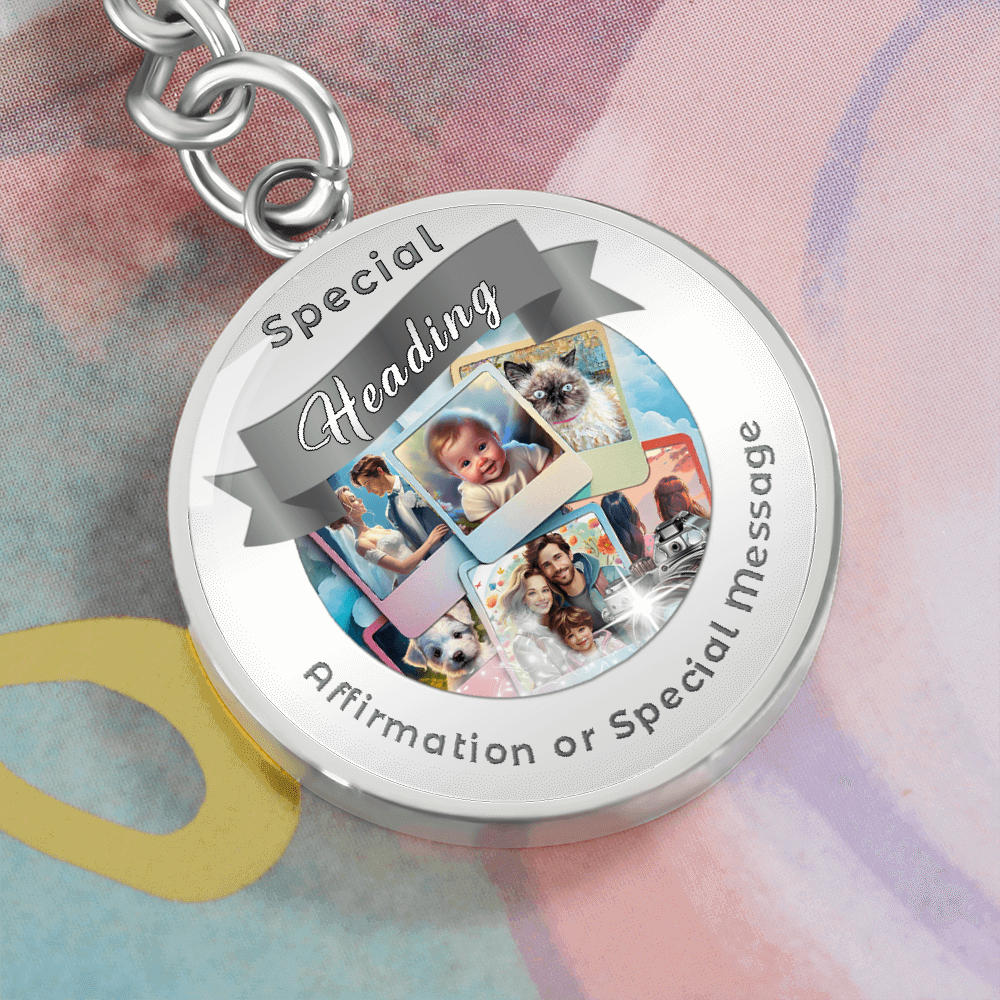 Custom Designed Personal Affirmation Circle Keychain - Design ServiceMore Than Charms