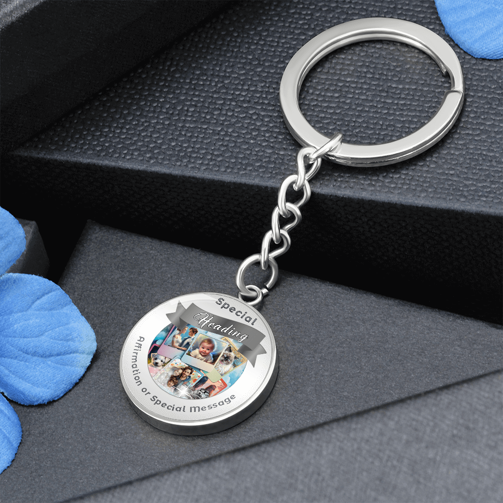 Custom Designed Personal Affirmation Circle Keychain - Design ServiceMore Than Charms