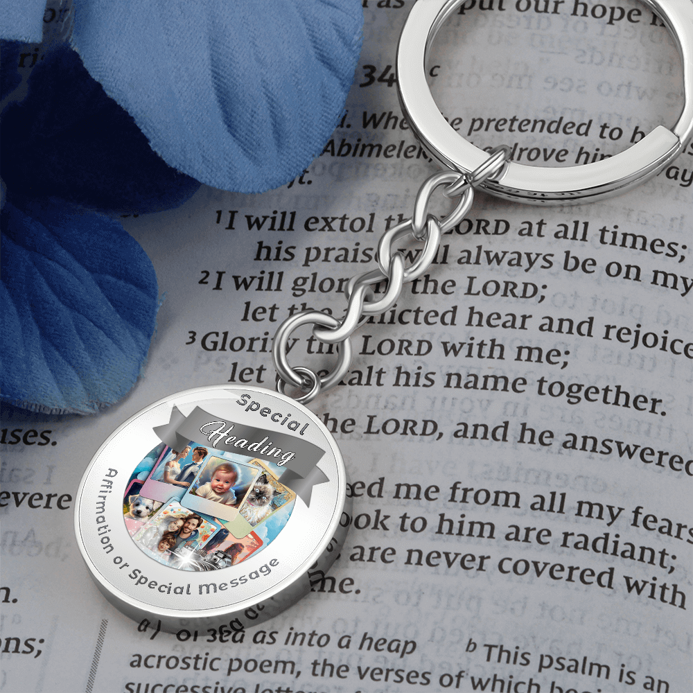 Custom Designed Personal Affirmation Circle Keychain - Design ServiceMore Than Charms