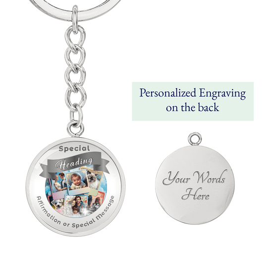 Custom Designed Personal Affirmation Circle Keychain - Design ServiceMore Than Charms