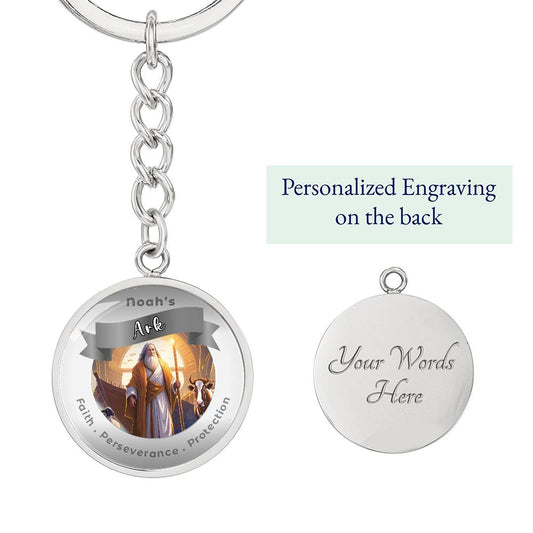 Noah's Arc - Affirmation Keychain For Faith Perseverance Protection- More Than CharmsMore Than Charms