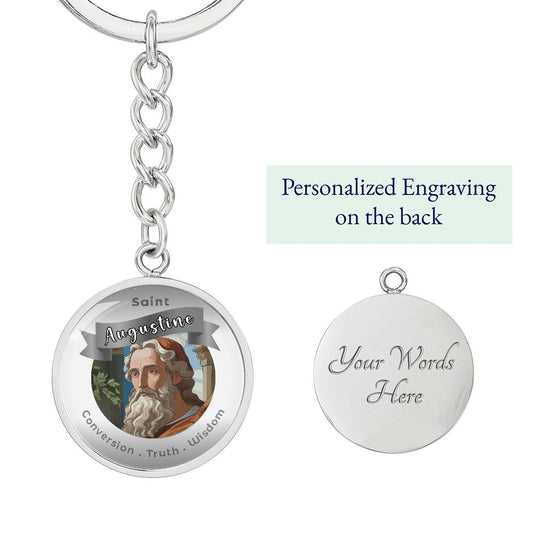 Saint Augustine - Affirmation Keychain - More Than CharmsMore Than Charms