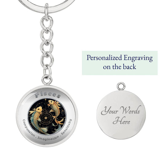 Pisces - Affirmation Keychain - More Than CharmsMore Than Charms