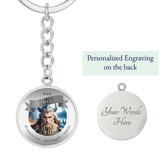 Thor - Affirmation Keychain For ProtectionStrength Valor- More Than CharmsMore Than Charms