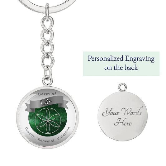 Germ of Life - Affirmation Keychain For Growth Renewal Potential - More Than CharmsMore Than Charms