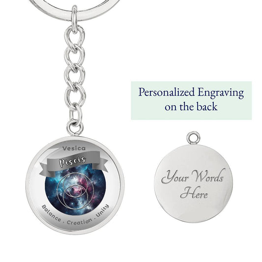 Vesica Piscis - Affirmation Keychain For Balance Creation Unity- More Than CharmsMore Than Charms