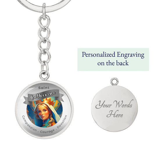 Saint Catherine - Affirmation Keychain - More Than CharmsMore Than Charms