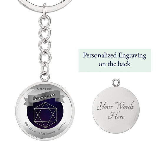 Hexagram - Affirmation Keychain - More Than CharmsMore Than Charms