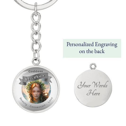 Goddess Cliodhna - Affirmation Keychain For Beauty Connection Love- More Than CharmsMore Than Charms