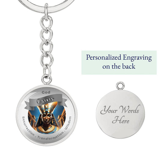 Osiris Affirmation Keychain For Resurrection Transformation Wisdom- More Than CharmsMore Than Charms