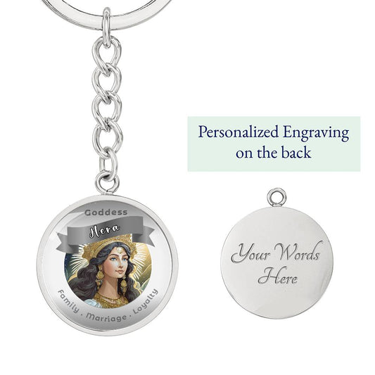 Goddess Hera - Affirmation Keychain For Family Marriage Loyalty- More Than CharmsMore Than Charms