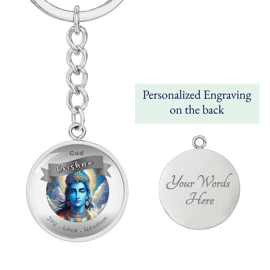 Krishna- Affirmation Keychain For Joy Love WisdomFamily - More Than CharmsMore Than Charms