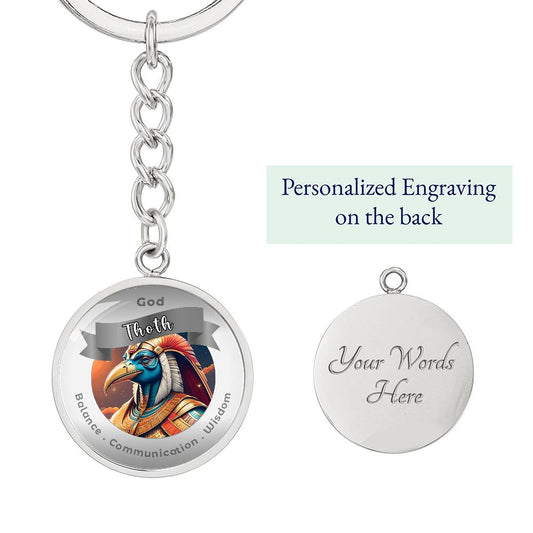 Thoth Osiris Affirmation Keychain For Balance Communication Wisdom - More Than CharmsMore Than Charms