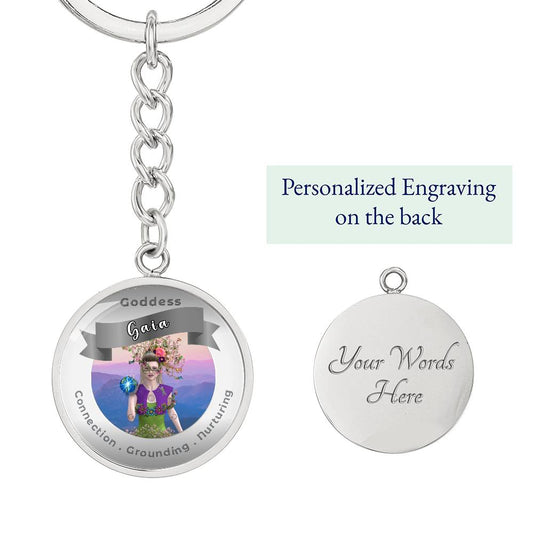 Goddess Gaia - Affirmation Keychain For Connection Grounding Nurturing More Than CharmsMore Than Charms