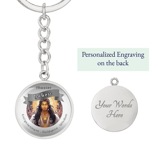 Babaji - Affirmation Keychain For Enlightenment Guidance Wisdom - More Than CharmsMore Than Charms