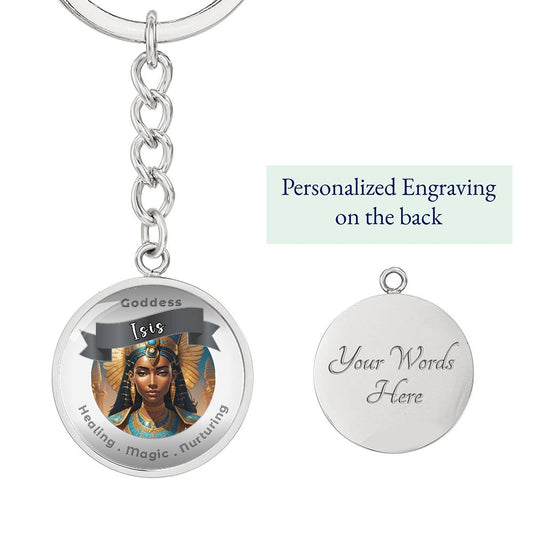 Goddess Isis - Affirmation Keychain For Healing Magic Nurturing- More Than CharmsMore Than Charms