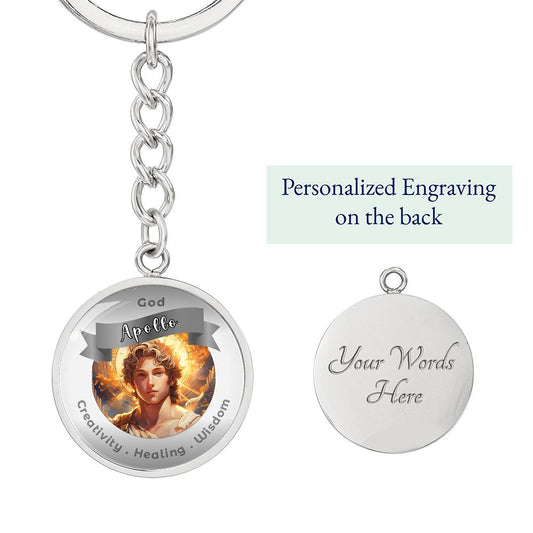 Apollo - Affirmation Keychain For. Creativity Healing Wisdom - More Than CharmsMore Than Charms