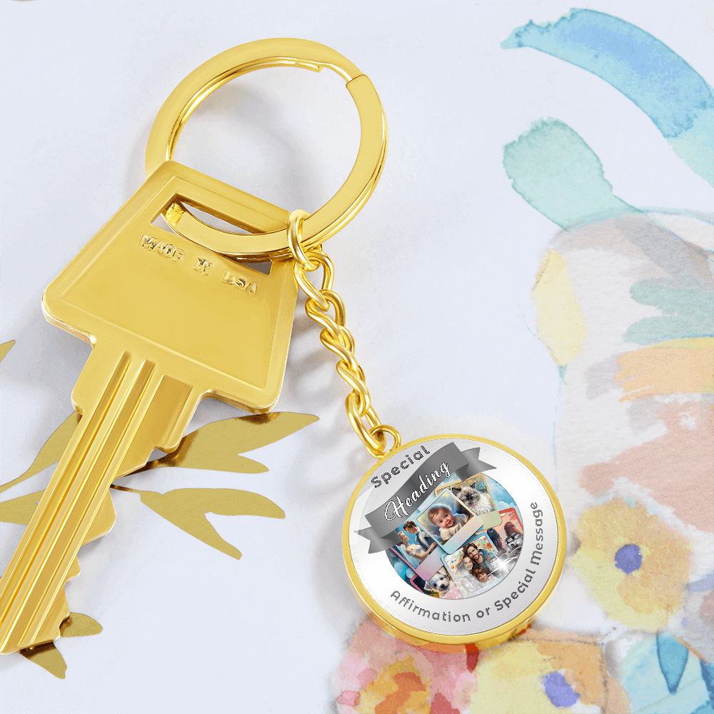 Custom Designed Personal Affirmation Circle Keychain - Design ServiceMore Than Charms