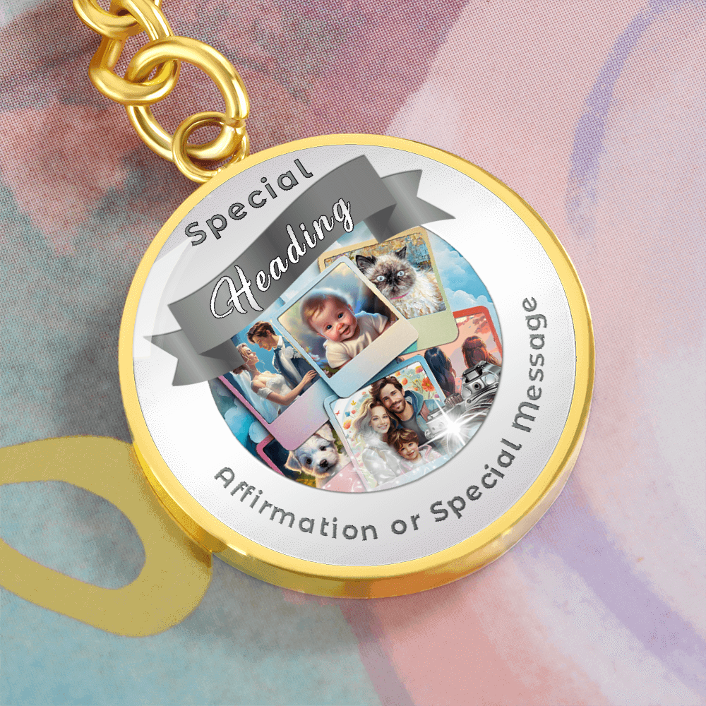 Custom Designed Personal Affirmation Circle Keychain - Design ServiceMore Than Charms