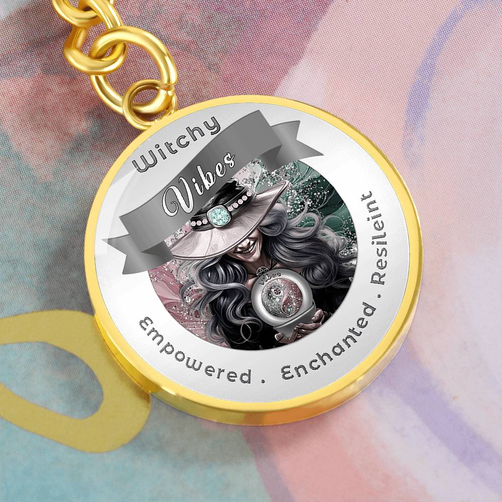 Witchy Vibes -Grey - Affirmation Keychain