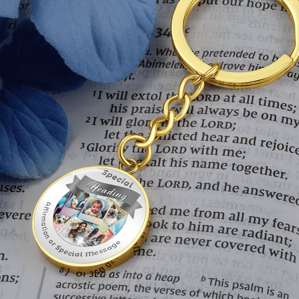 Custom Designed Personal Affirmation Circle Keychain - Design ServiceMore Than Charms