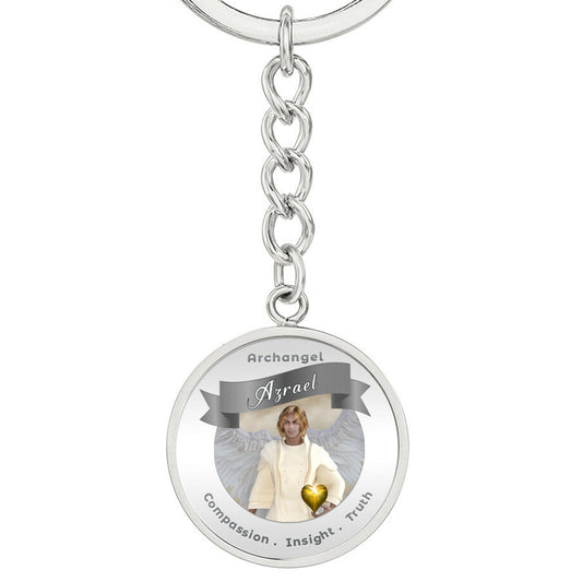 Archangel Azrael - Affirmation Keychain For Compassion, Insight & Truth - More Than CharmsMore Than Charms