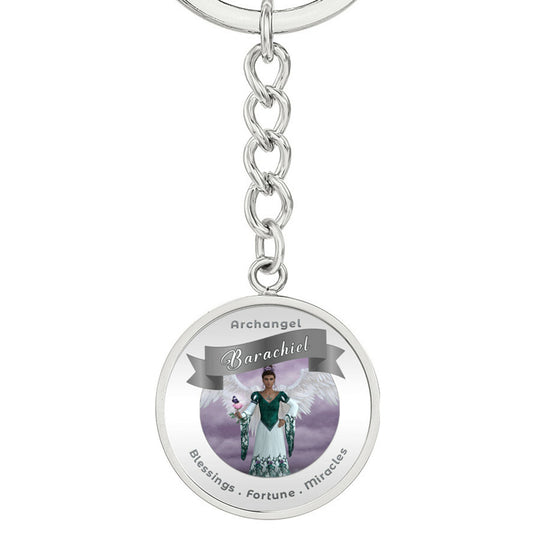 Archangel Barachiel - Affirmation Keychain For Blessings, Good Fortune & Miracles - More Than CharmsMore Than Charms