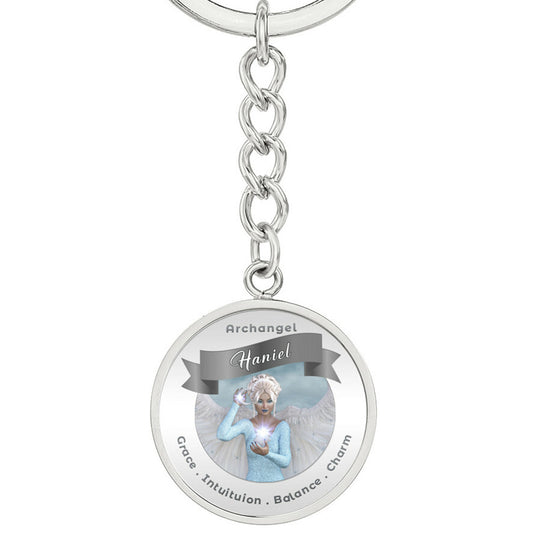 Archangel Haniel - Affirmation Keychain For Balance, Charm, Grace & Intuition - More Than CharmsMore Than Charms