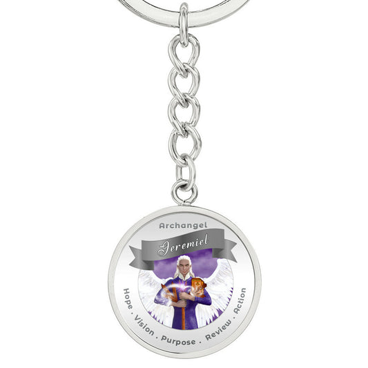 Archangel Jeremiel - Affirmation Keychain For Action, Hope, Purpose, Review & Visions - More Than CharmsMore Than Charms