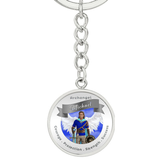 Archangel Michael - Affirmation Keychain For Courage, Protection, Strength & Success - More Than CharmsMore Than Charms