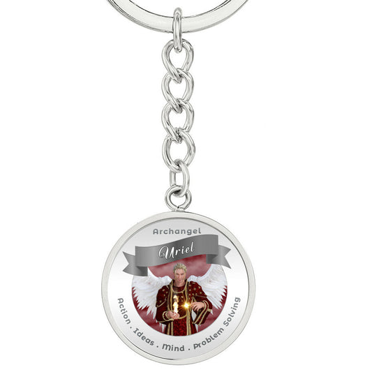 Archangel Uriel - Affirmation Keychain For Action, Ideas, Mind & Problem Solving - More Than CharmsMore Than Charms