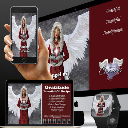 More Than Charms Angel of Gratitude Wall Papers and Digital Cards